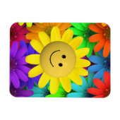 Cute Happy Face Flowers Magneet (Horizontaal)