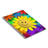 Cute Happy Face Flowers Notitieboek (Rechterzijde)