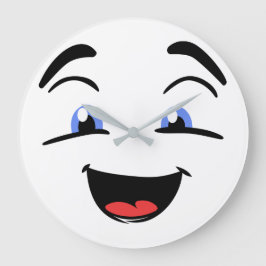 Cute Happy Face Grote Klok