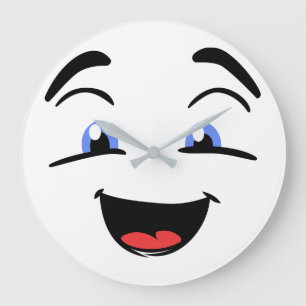Cute Happy Face Grote Klok