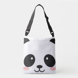 Cute Happy Face Panda Crossbody Tas