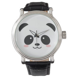 Cute Happy Face Panda Horloge