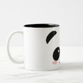 Cute Happy Face Panda Tweekleurige Koffiemok (Links)