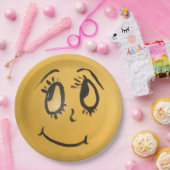 Cute Happy Face Papieren Bordje (Feest)