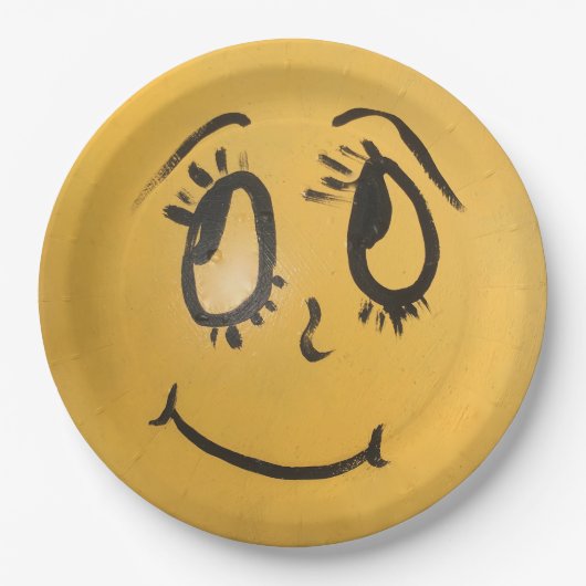 Cute Happy Face Papieren Bordje (Voorkant)