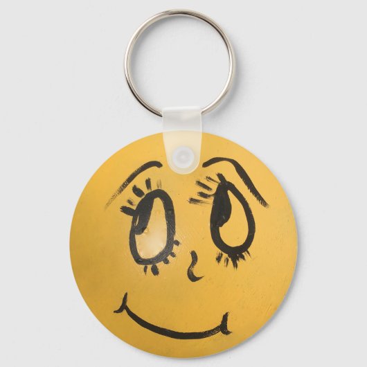 Cute Happy Face Sleutelhanger (Voorkant)