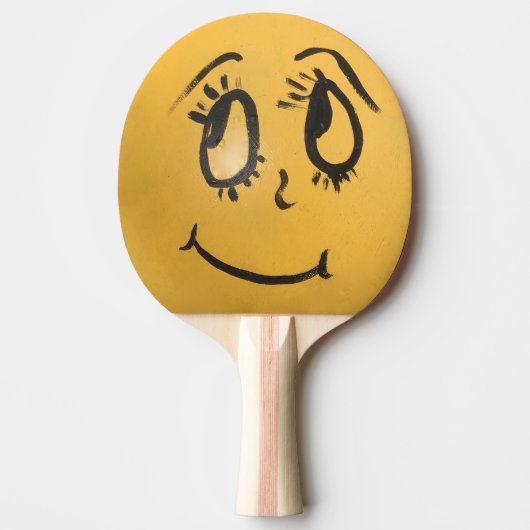 Cute Happy Face Tafeltennisbatje (Voorkant)