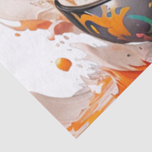 Cute happy fluffy kitten tissuepapier (Detail)