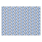 Cute happy fly puffin blue cartoon illustratie tafelkleed (Voorkant (Horizontaal))