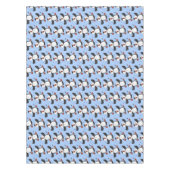 Cute happy fly puffin blue cartoon illustratie tafelkleed (Voorkant)