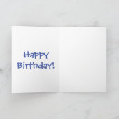 Cute happy fly puffin cartoon illustratie kaart (Binnen)