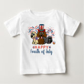 Cute Happy Fourth of juls Fireworks Patriotic (Voorkant)