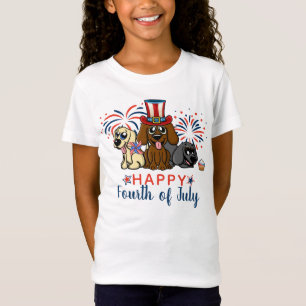 Cute Happy Fourth of juls Fireworks Patriotic T-shirt