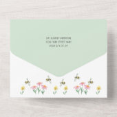 Cute Happy Fox Surprise Birthday Party All In One Uitnodiging (Achterkant)