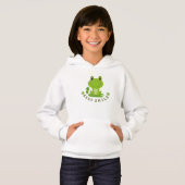 Cute Happy Frog Keep Smile Meisjes Hoodie (Voorkant volledig)