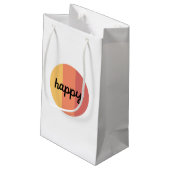 Cute Happy Gift Bag Klein Cadeauzakje (Achterkant Gekanteld)