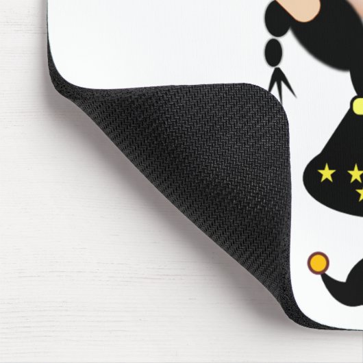 Cute happy girl cartoon muismat (Hoek)