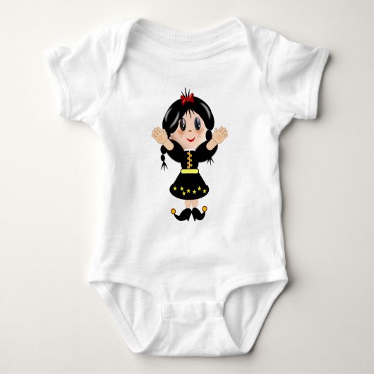 Cute happy girl cartoon romper (Voorkant)