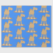 Cute happy glimlach camel cartoon illustratie cadeaupapier (Vlak)