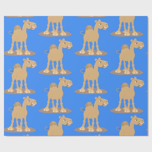 Cute happy glimlach camel cartoon illustratie cadeaupapier (Vlak)