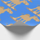 Cute happy glimlach camel cartoon illustratie cadeaupapier (Hoek)