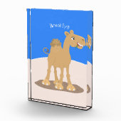 Cute happy glimlach camel cartoon illustratie fotoblokken (Rechts)