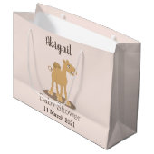 Cute happy glimlach camel cartoon illustratie groot cadeauzakje (Voorkant Gekanteld)