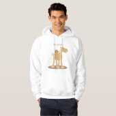 Cute happy glimlach camel cartoon illustratie hoodie (Voorkant volledig)