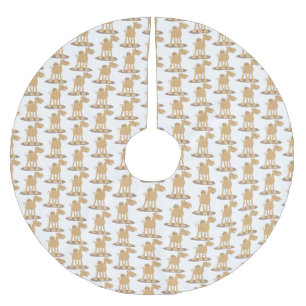 Cute happy glimlach camel cartoon illustratie kerstboom rok