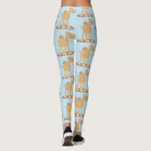 Cute happy glimlach camel cartoon illustratie leggings (Achterkant)