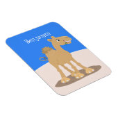 Cute happy glimlach camel cartoon illustratie magneet (Rechterzijde)