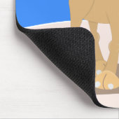 Cute happy glimlach camel cartoon illustratie muismat (Hoek)