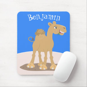 Cute happy glimlach camel cartoon illustratie muismat