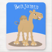 Cute happy glimlach camel cartoon illustratie muismat (Voorkant)