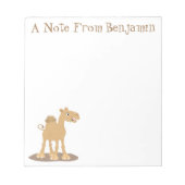 Cute happy glimlach camel cartoon illustratie notitieblok (Voorkant)