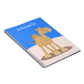 Cute happy glimlach camel cartoon illustratie notitieboek (Rechterzijde)