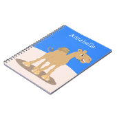Cute happy glimlach camel cartoon illustratie notitieboek (Linkerzijde)