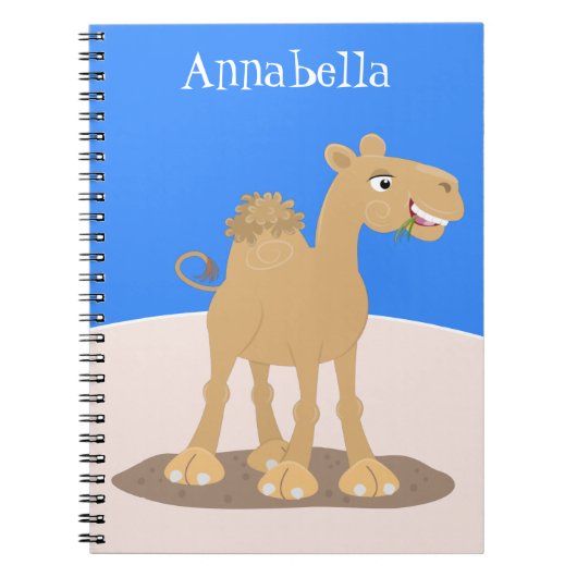 Cute happy glimlach camel cartoon illustratie notitieboek (Voorkant)
