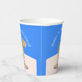 Cute happy glimlach camel cartoon illustratie papieren bekers (Rechts)