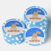 Cute happy glimlach camel cartoon illustratie poker chips (Opstapeling)