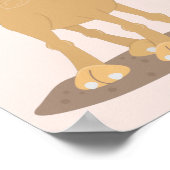 Cute happy glimlach camel cartoon illustratie poster (Hoek)