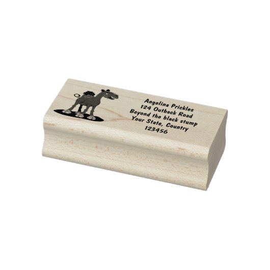 Cute happy glimlach camel cartoon illustratie rubberstempel (Stempel)
