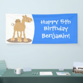 Cute happy glimlach camel cartoon illustratie spandoek (Beurs)