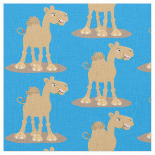 Cute happy glimlach camel cartoon illustratie stof