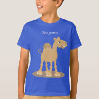 Cute happy glimlach camel cartoon illustratie
