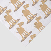 Cute happy glimlach camel cartoon illustratie tissuepapier (Detail)