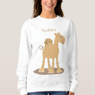 Cute happy glimlach camel cartoon illustratie trui