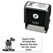 Cute happy glimlach camel cartoon illustratie  zelfinktende stempel (In situ)