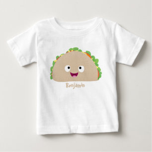 Cute happy glimlach taco cartoon illustratie