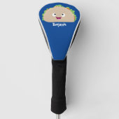 Cute happy glimlach taco cartoon illustratie golfheadcover (Voorkant)